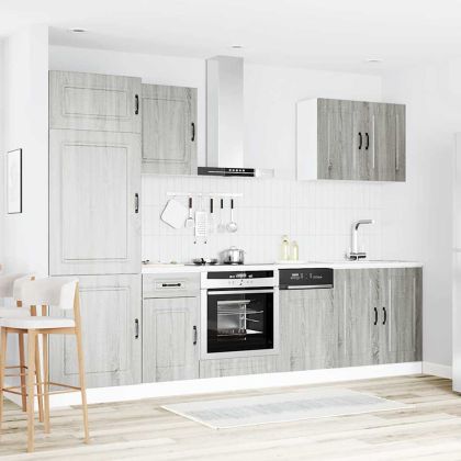 Комплект кухненски шкафове от 7 части Kalmar, инженерно дърво