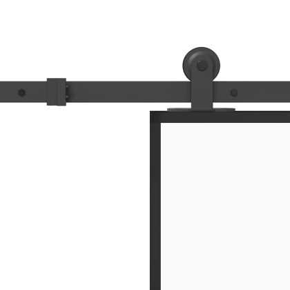 Плъзгаща се врата с обков 90x205 см Закалено стъкло&Алуминий