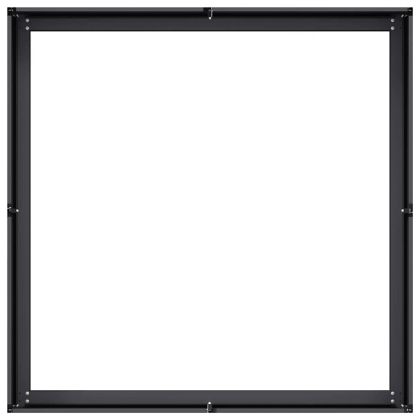 Кашпа, черна, 100x100x30 см, стомана