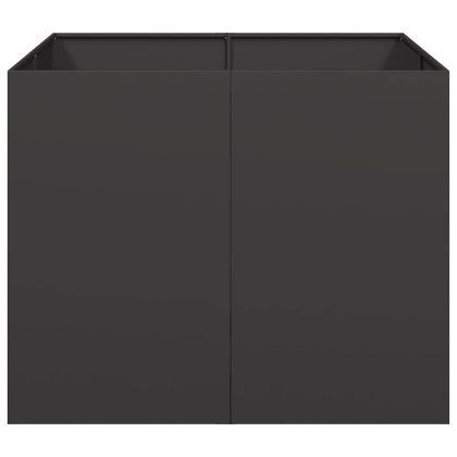 Кашпа, черна, 100x100x80 см, стомана