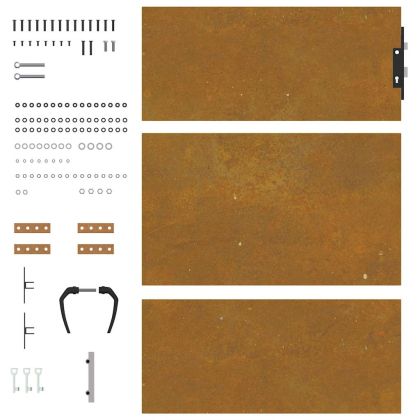 Градинска порта 85x125 см, кортенова стомана