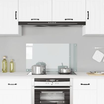 Кухненски гръб, прозрачен, 90x50 см, закалено стъкло