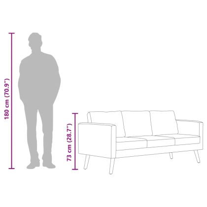 3-местен диван, текстил, таупе