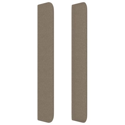 Горна табла за легло с уши, таупе, 183x16x118/128 см, плат