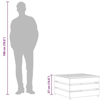 Градински маси от палети, 2 бр, импрегниран бор