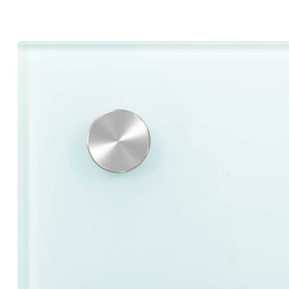 Кухненски гърбове, 2 бр, бял, 80x50 см, закалено стъкло