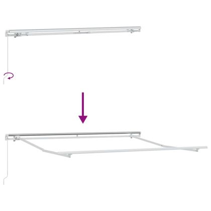 Сгъваем навес Оранжево и кафяво 350 x 250 cm