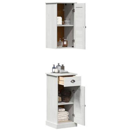 Шкаф за баня VIGO 2 pcs Бяло и антикварно бяло 37 x 34 x 80 см