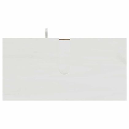 Комплект мебели за баня 4 pcs Антично бяло Солидно борово дърво