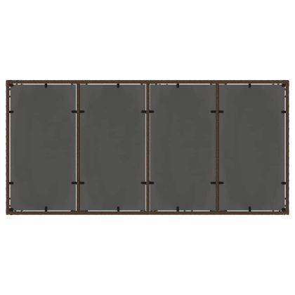 Комплект за хранене в градината 7 pcs Кафяво полиратан