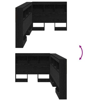 Табла за съхранение с рафт Черния дъб 100 cm Инженерно дърво