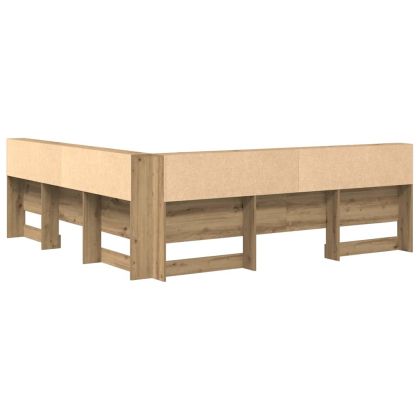 Табла за съхранение с рафт с таблото Дъб 200 cm Инженерно дърво