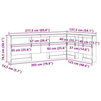 Табла за съхранение с рафт Сонома дъб 120 cm Инженерно дърво
