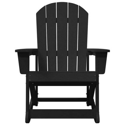Адирондак люлеещи се столове 2 pcs Черно HDPE