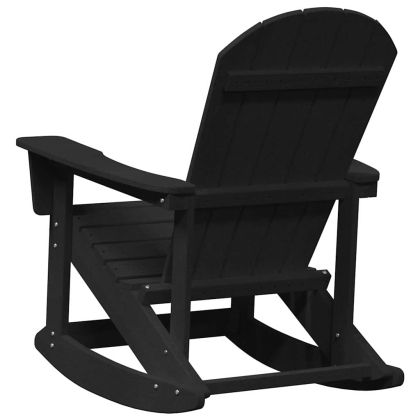 Адирондак люлеещи се столове 2 pcs Черно HDPE