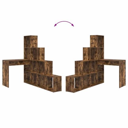 Ъглово бюро с рафт Димян дъб 101,5 x 149,5 x 149,5 см