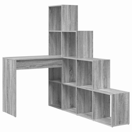 Ъглово бюро Сив Сонома 101,5 x 149,5 x 149,5 см Инженерно дърво