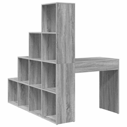 Ъглово бюро Сив Сонома 101,5 x 149,5 x 149,5 см Инженерно дърво