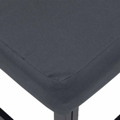 Градински Софа Комплект с възглавница 14 pcs Черно Алуминий