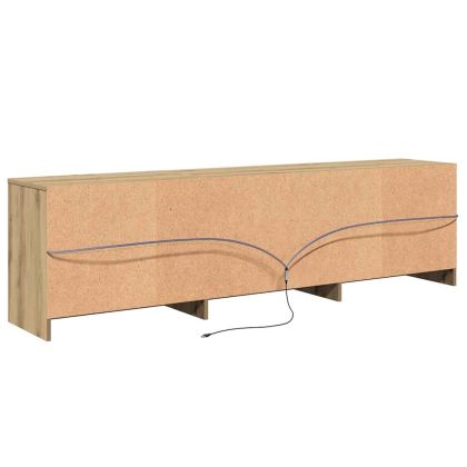 ТВ Единици 2 pcs Дъб 180 x 34 x 50 см Инженерно дърво