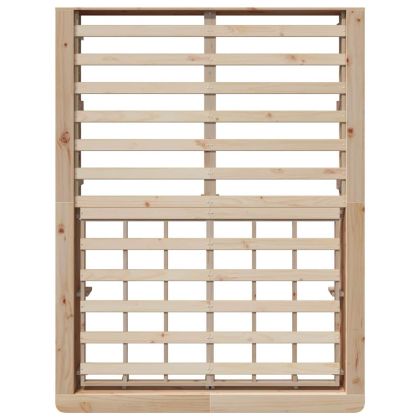 Рамка за легло Кафяво 135 x 190 cm Солидно борово дърво