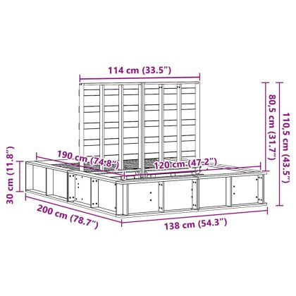 Рамка за легло Бяло 120 x 190 cm Солидно борово дърво