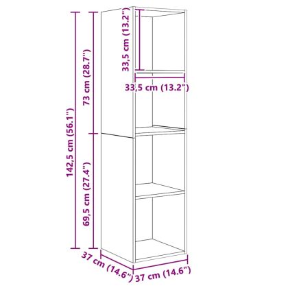 Комплект ТВ шкаф 3 pcs Черния дъб Инженерно дърво