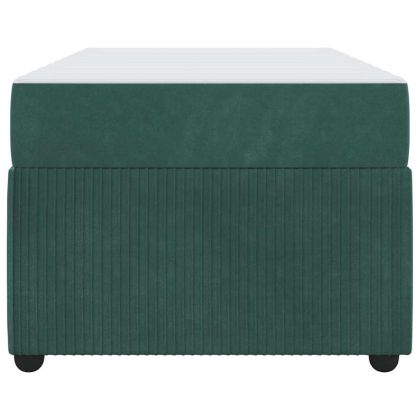 Рамка за легло Тъмен зелен 90 x 200 cm текстил