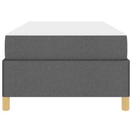 Рамка за легло с матрак Тъмен сив 90 x 200 cm текстил