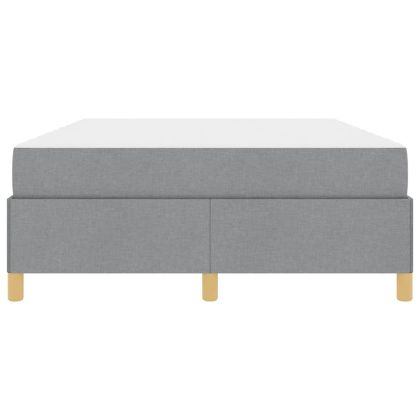 Рамка за легло с матрак Светлосиво 140 x 200 cm текстил