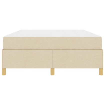 Рамка за легло с матрак Крем 160 x 200 cm текстил