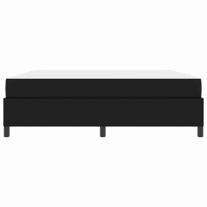 Рамка за легло с матрак Черно 180 x 200 cm текстил