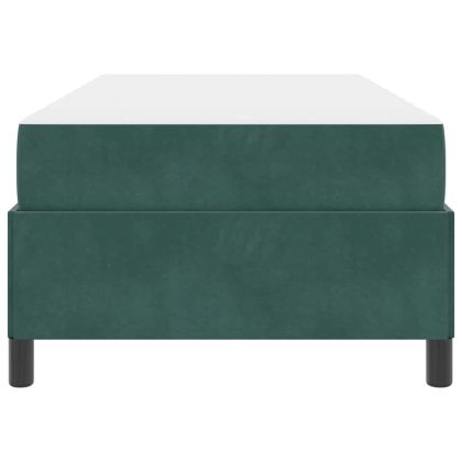 Рамка за легло с матрак Тъмен зелен 80 x 200 cm текстил