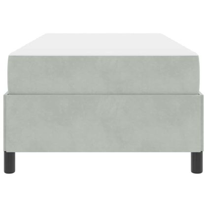 Рамка за легло с матрак Светлосиво 90 x 190 cm текстил