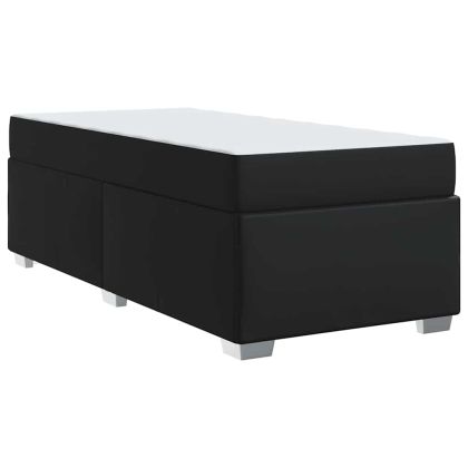 Рамка за легло с матрак Черно 80 x 200 cm текстил