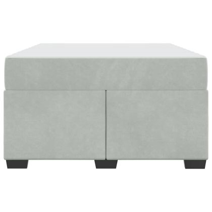 Рамка за легло с матрак Светлосиво 120 x 200 cm текстил