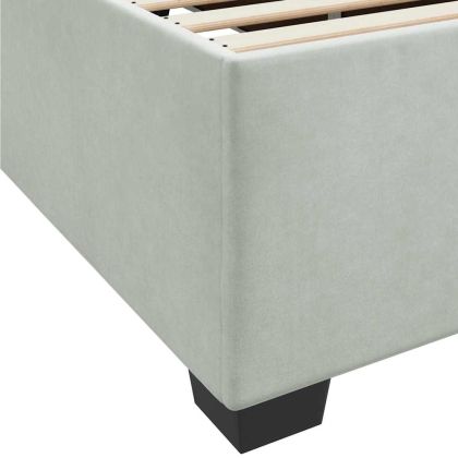 Рамка за легло с матрак Светлосиво 120 x 200 cm текстил