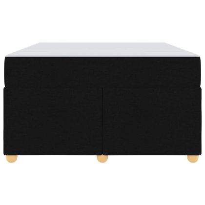 Рамка за легло с матрак Черно 120 x 190 cm текстил