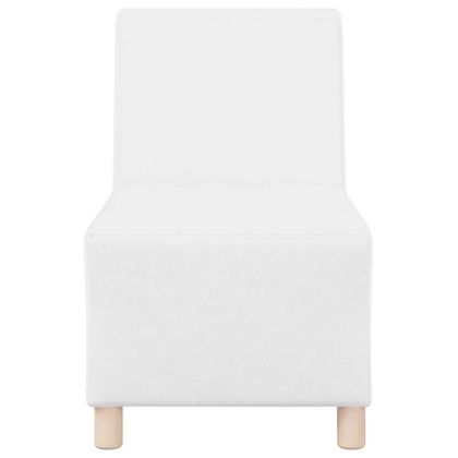 Модулен диван без ръкави 2 pcs Бяло 55 x 74 x 82 см Изкуствена