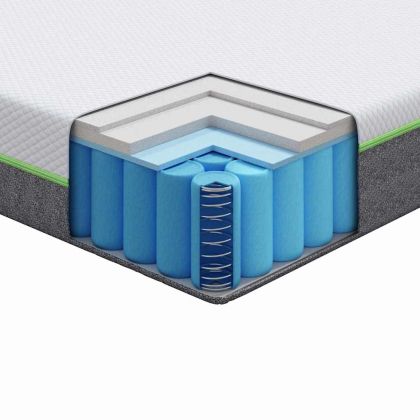 Матрак Бяло и сиво 90 x 200 cm Жакардова материя