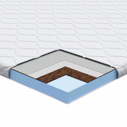 Кокосов Топпер Бяло 100 x 200 cm Жакардова материя