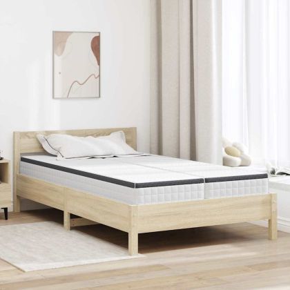 Матрак 2 pcs Бяло и сиво 60 x 200 cm Бонел пружина