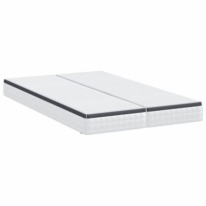 Матрак 2 pcs Бяло и сиво 60 x 200 cm Бонел пружина