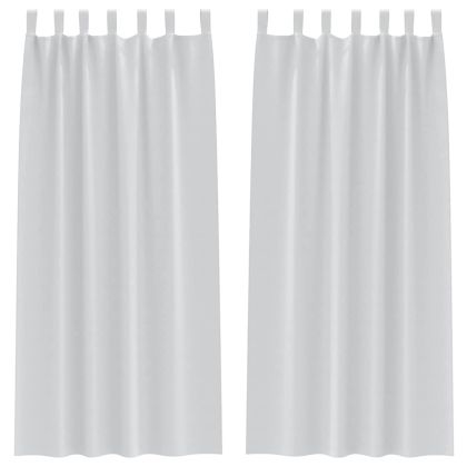 Завеси за затъмняване с пръстени 2 pcs Светло Сиво 225 x 140 см