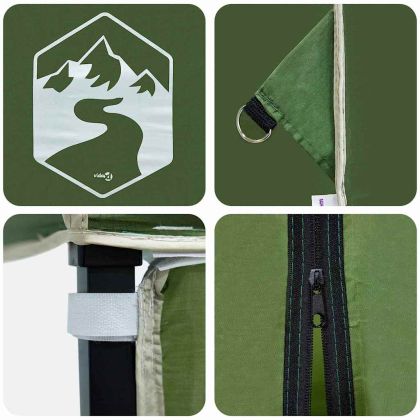 Шатър Зелен 194 x 194 x 251 см текстил