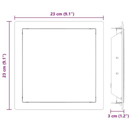 Достъпен панел 2 pcs Бяло 23 x 23 x 3 см Стомана