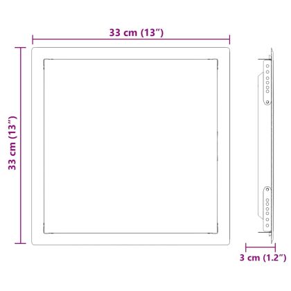 Достъпен панел Бяло 33 x 33 x 3 см Стомана