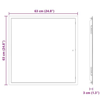 Достъпен панел Бяло 63 x 63 x 3 см Стомана