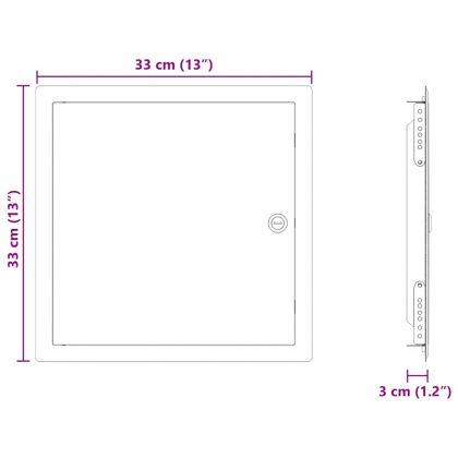 Достъпен панел Бяло 33 x 33 x 3 см Стомана