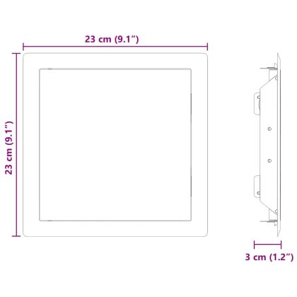 Достъпен панел 2 pcs Бяло 23 x 23 x 3 см Стомана